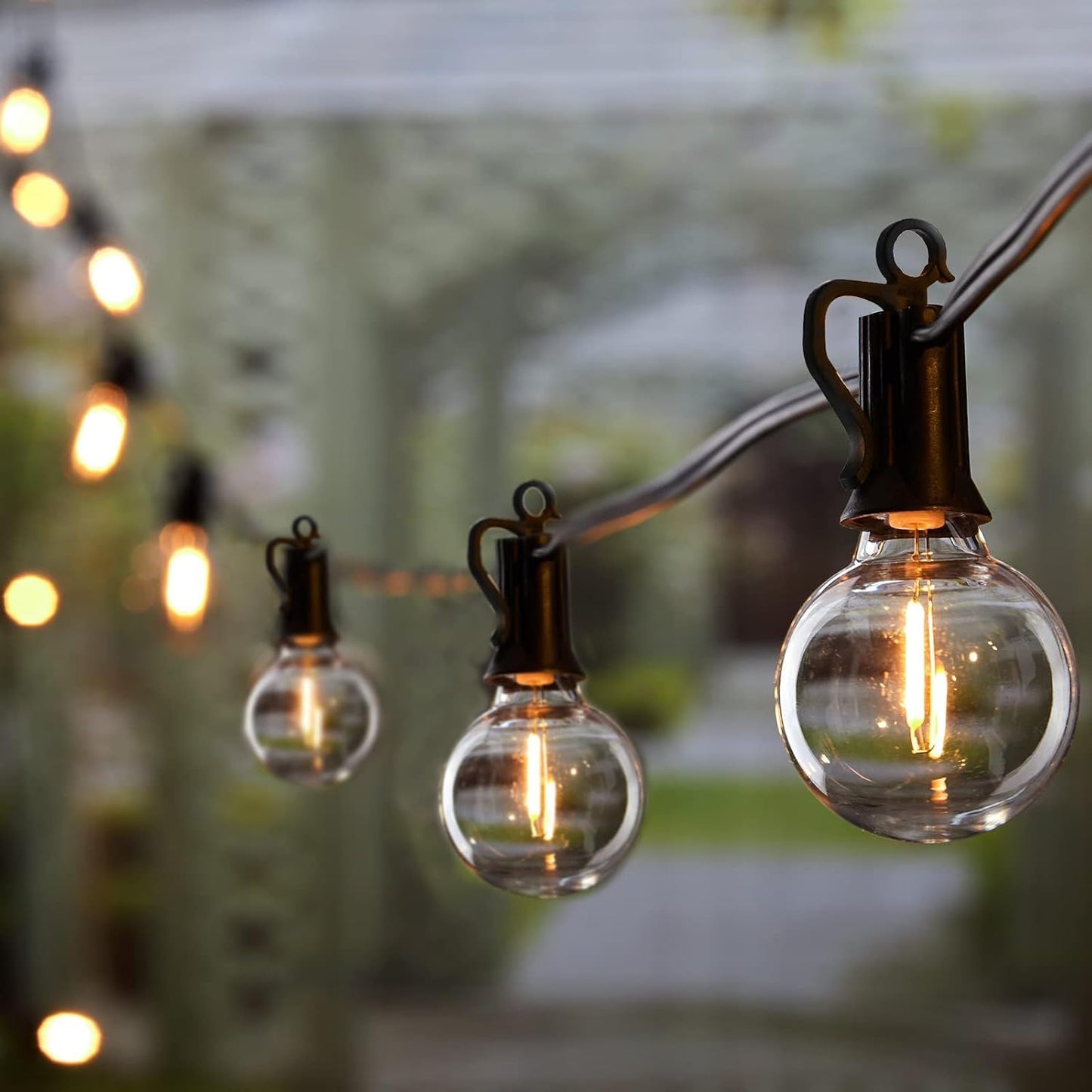 Outdoor String Lights, 55(50+5) FT 25 Bulbs IP65 Waterproof Patio Lights