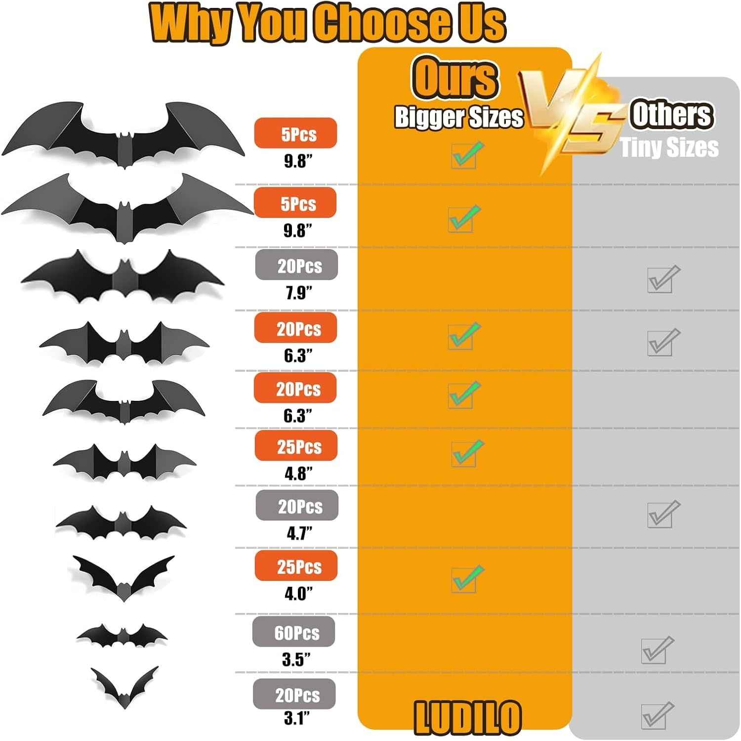 100Pcs Bats Halloween Decorations: Halloween Bats Wall Décor Sticker