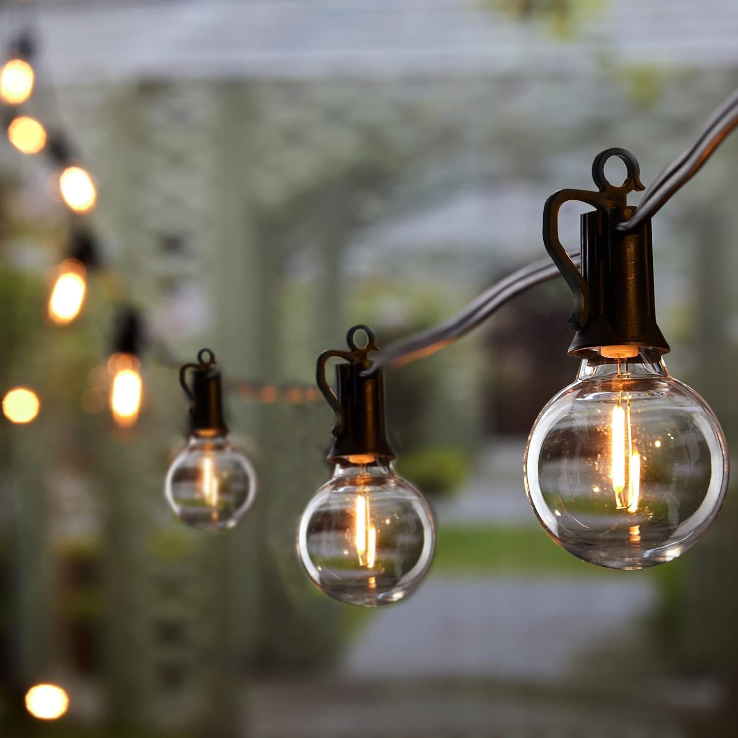 Outdoor String Lights, 55(50+5) FT 25 Bulbs IP65 Waterproof Patio Lights
