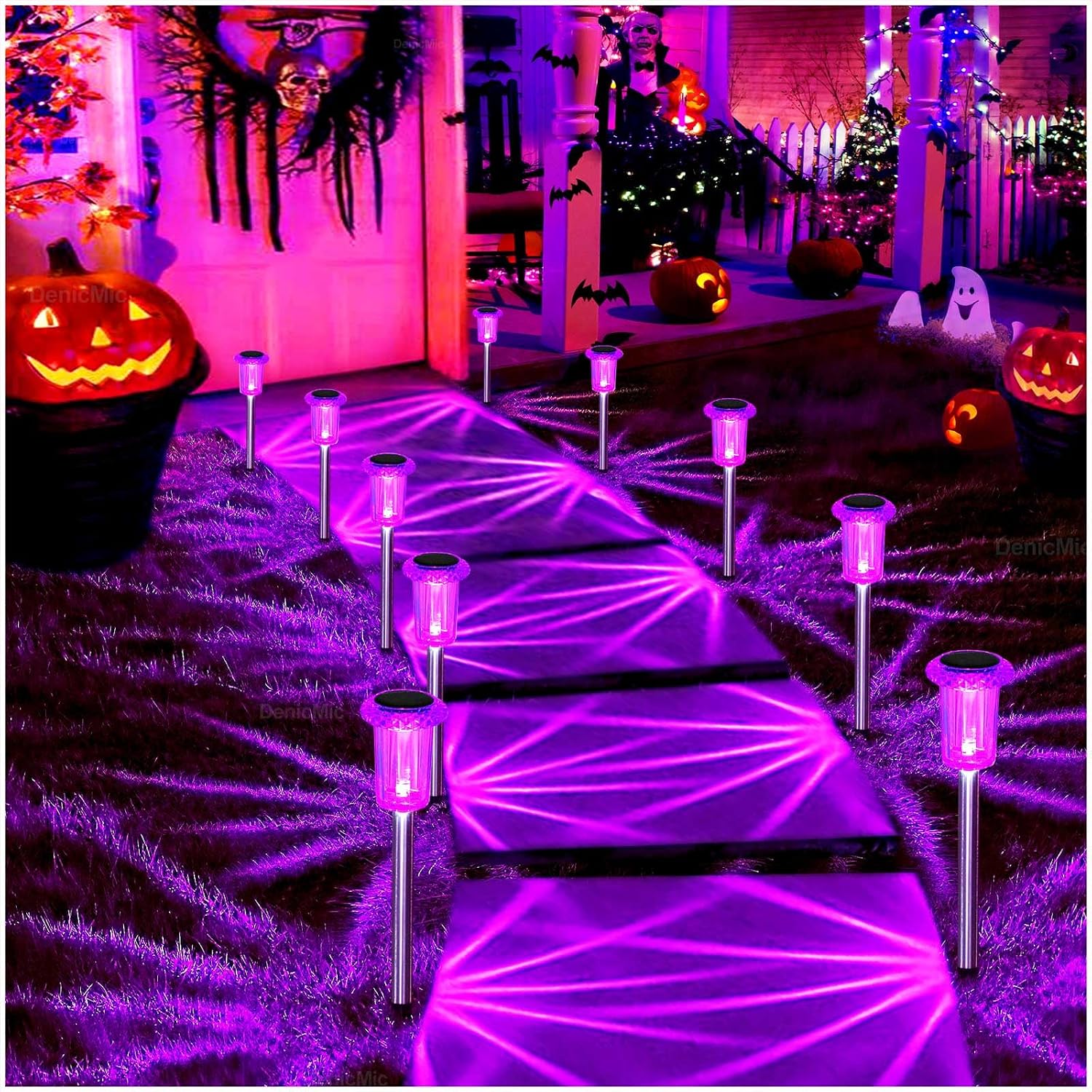 Solar Halloween Lights Outdoor Waterproof 10 Pack Halloween Decor