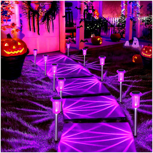 Solar Halloween Lights Outdoor Waterproof 10 Pack Halloween Decor